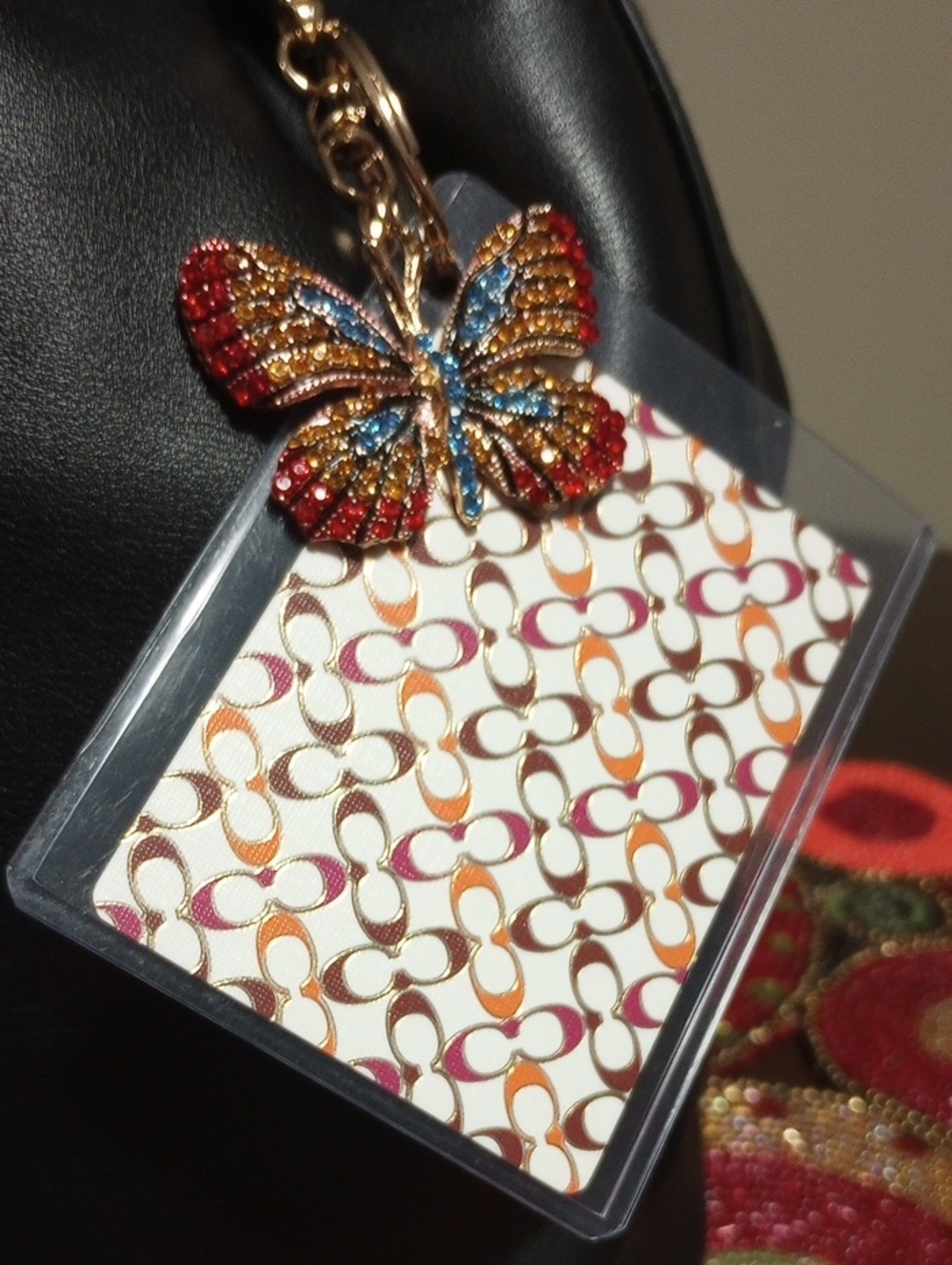 Coach Ace Of Diamonds Playing Card w/Fashion Charm Keychain - Picture 1 of 14